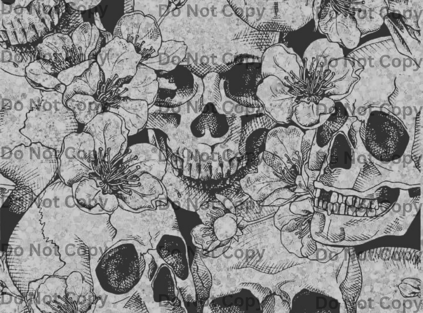 Newspaper Print Skulls