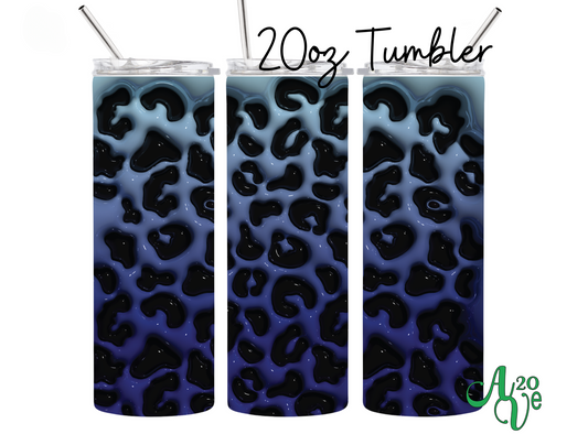 Blue Puffy Leopard Print (2 Colors)