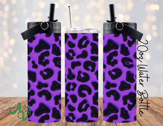 Purple Puffy Leopard Print